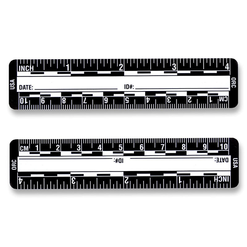 Ruler – Adhesive Backed Decal on a Roll – Fractional/Metric – 4 Inch (10 Centimeter) Long – Left to Right – 200 per Roll – Black