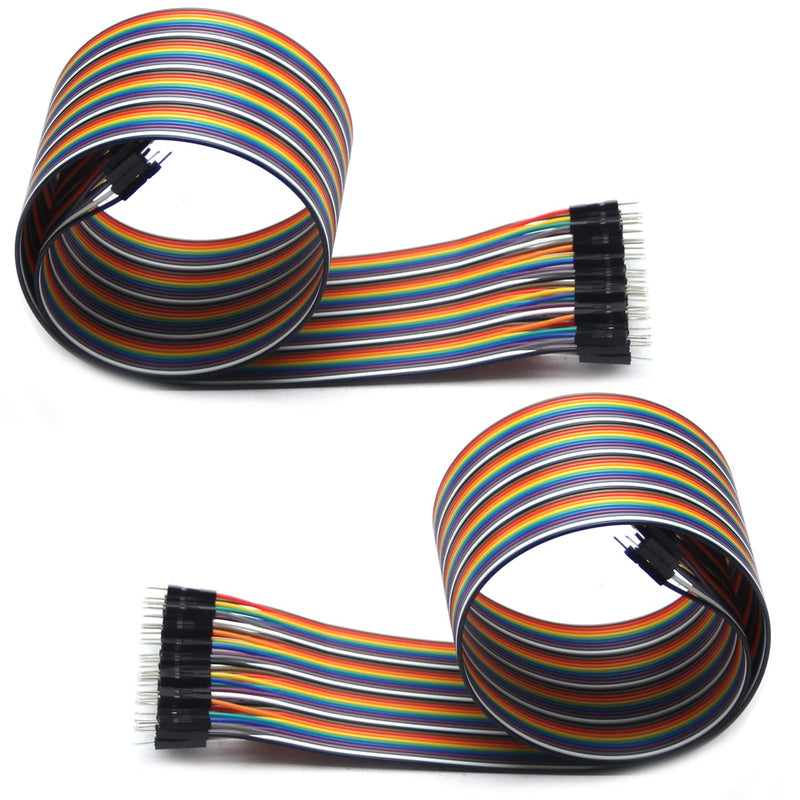 [Australia - AusPower] - Fielect Dupont Jumper Wires Breadboard Jumper Wires Colorful Ribbon Cables 40pin 50cm Long Male to Male 1Pcs 50cm 1PCS M/M 