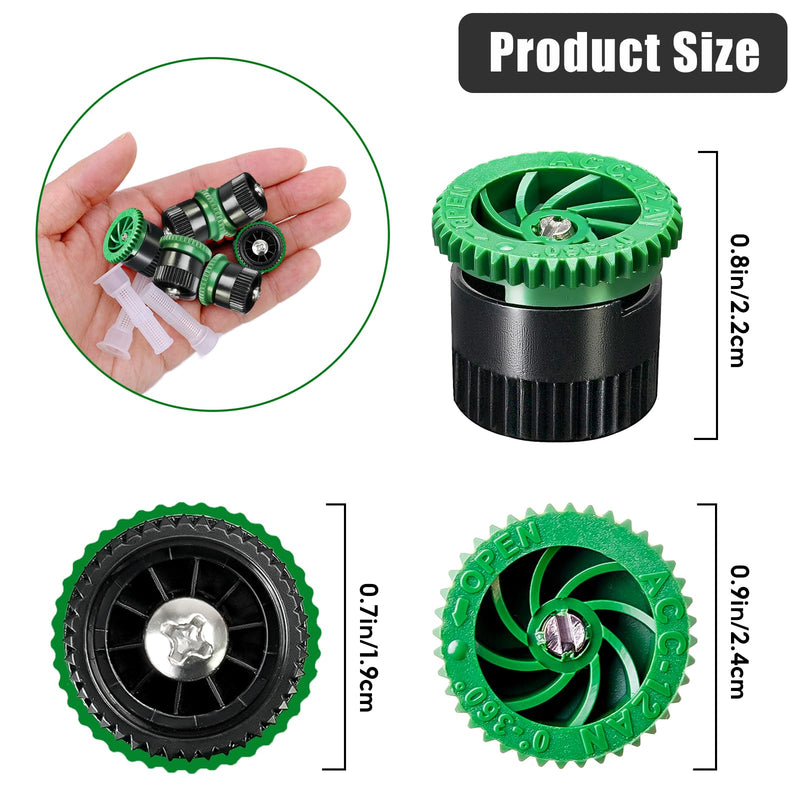 [Australia - AusPower] - 10 Pieces Variable Arc Nozzle, Pop-up Sprinkler Heads Replacement Compatible with Most of 360 Degree Adjustable Pop Up Sprinklers Spray Head for Garden Lawn Irrigation (12AN) 
