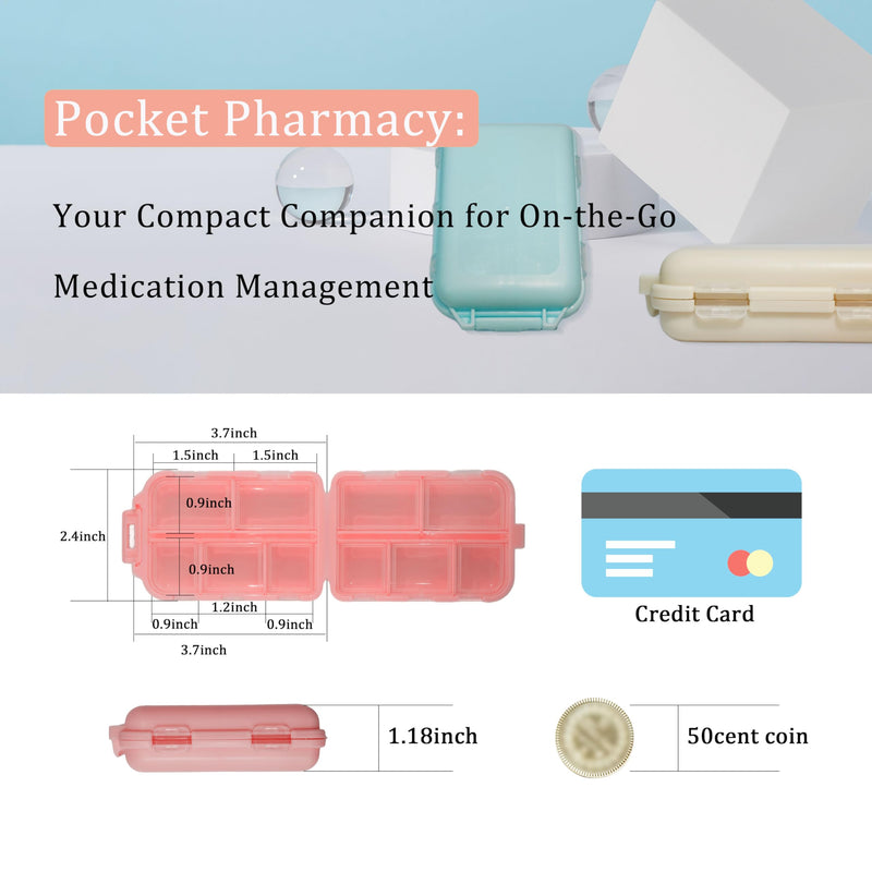 [Australia - AusPower] - Pill Organizer with Medicine Labels 161 Labels Travel Daily Pill Container Mini Medication Organizer Storage Pill Organizer Travel Essentials Pill Case 7 Day (Grey, 1 Pack) Grey 