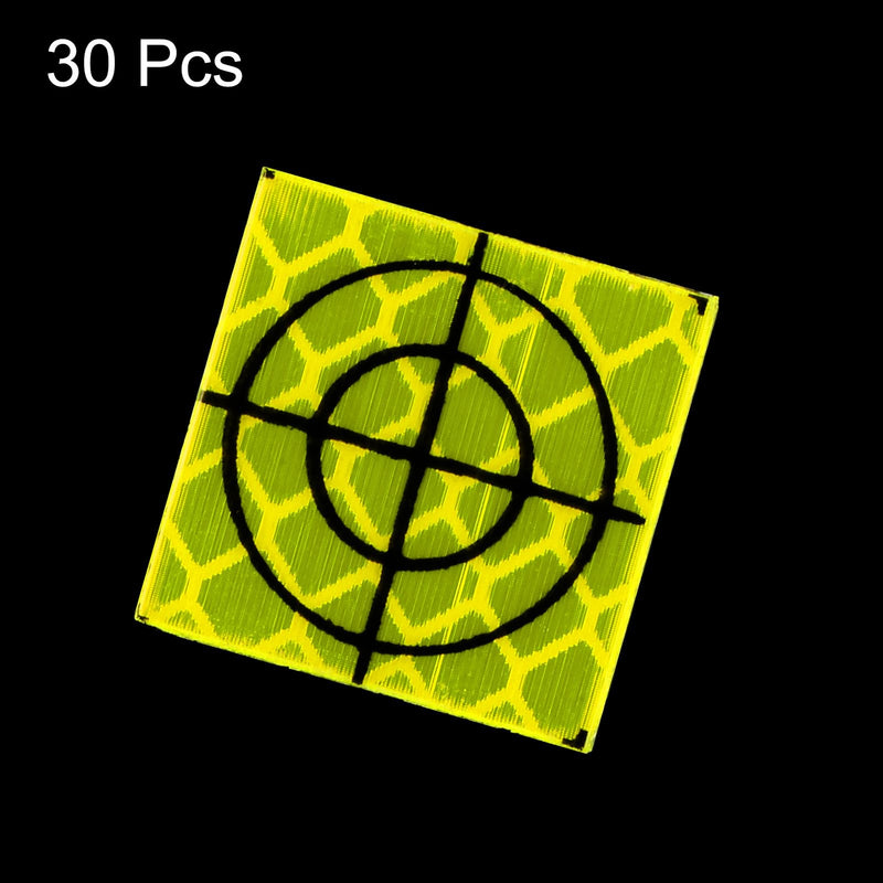 HARFINGTON 30pcs Survey Reflector Sheets 20x20mm Self-Adhesive Reflective Tape Survey Target Mark for Total Stations, Green