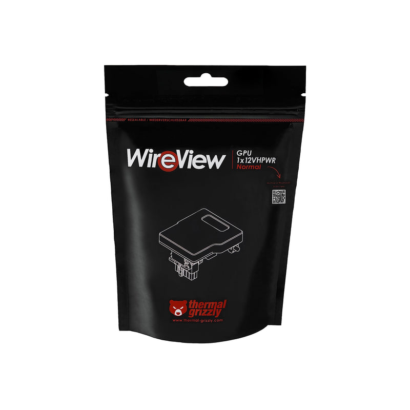 Thermal Grizzly WireView GPU - 1x12 VHPWR Normal - GPU Power Consumption Measuring Device - PCIe Power Connector - Real Time Direct Monitoring - Made in Germany TG-WV-H1N