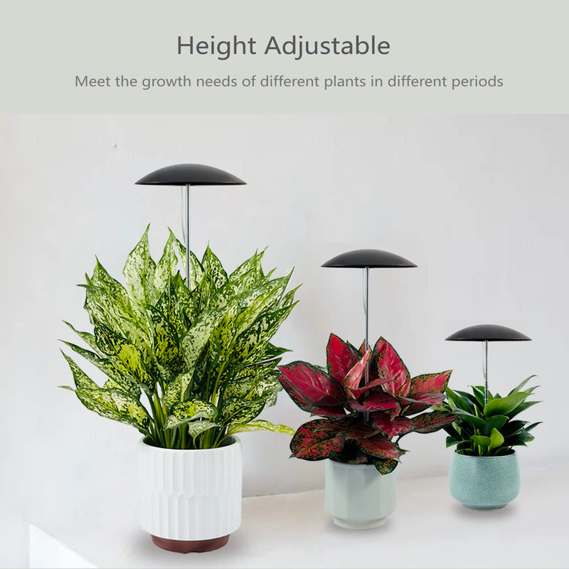 [Australia - AusPower] - LED Grow Lights for Indoor Plants 2 Pack, Smart USB Small Full Spectrum Plant Lights with Remote, Height Adjustable, Auto On/Off Timer, Ideal for Home Decoration, Black 