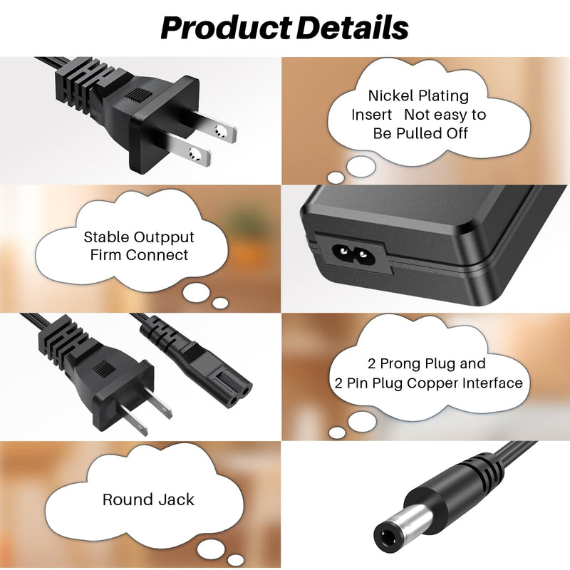 15V AC/DC Adapter Charger for GRECELL T300 300W (Peak 600W) Portable Power Station Generator Replacement 288Wh 78000mAh Li-ion Battery FJ-SW20171504000D 15V 4A 60W Power Supply Cable Charger