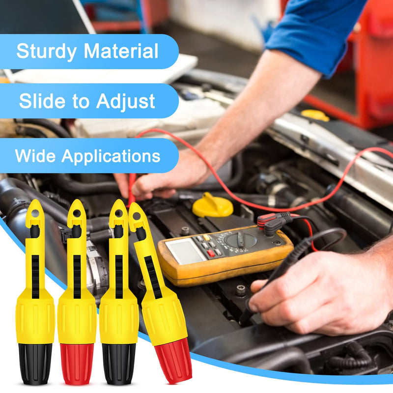 [Australia - AusPower] - 4 Pieces Wire Piercing Probe Insulation Piercing Clip Set Wire Piercing Tool for Multimeter Voltage Thermometer Voltmeter Testing(2mm, 4mm) plastic-4pcs 