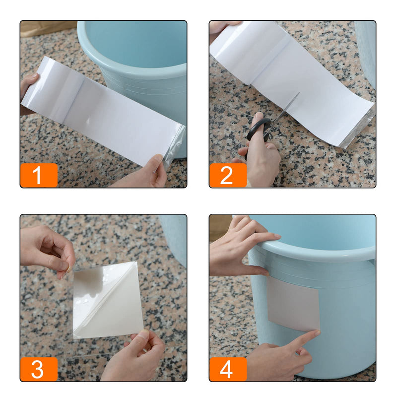 HARFINGTON Waterproof Patch Seal Tape 2" x5' Leak Repair Tape for Plastic Bucket/Basin Hoses Duct Pipes, White 2"x5'