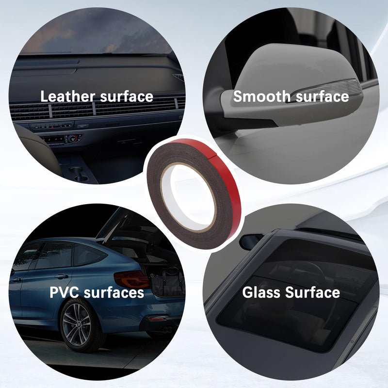 16.40Ft Automotive Tape Stick Car Emblems,Waterproof Automotive Double Sided Tape for Exterior Car Trim Adhesive,Universal Strong Auto Trim Adhesive Fit Door Panels,Car Mirrors
