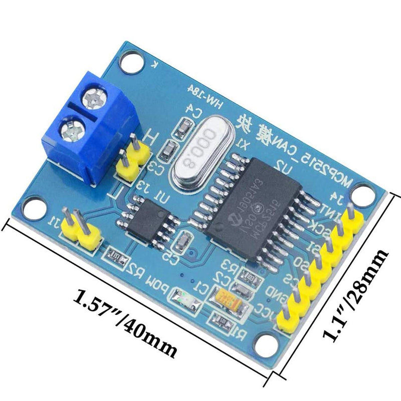 [Australia - AusPower] - Youmile 2pcs MCP2515 CAN Bus Module DC 5V TJA1050 Behavior Module SPI Controller Interface Card with Personal and Personal Lines 51 MCU ARM Controller Development Card 