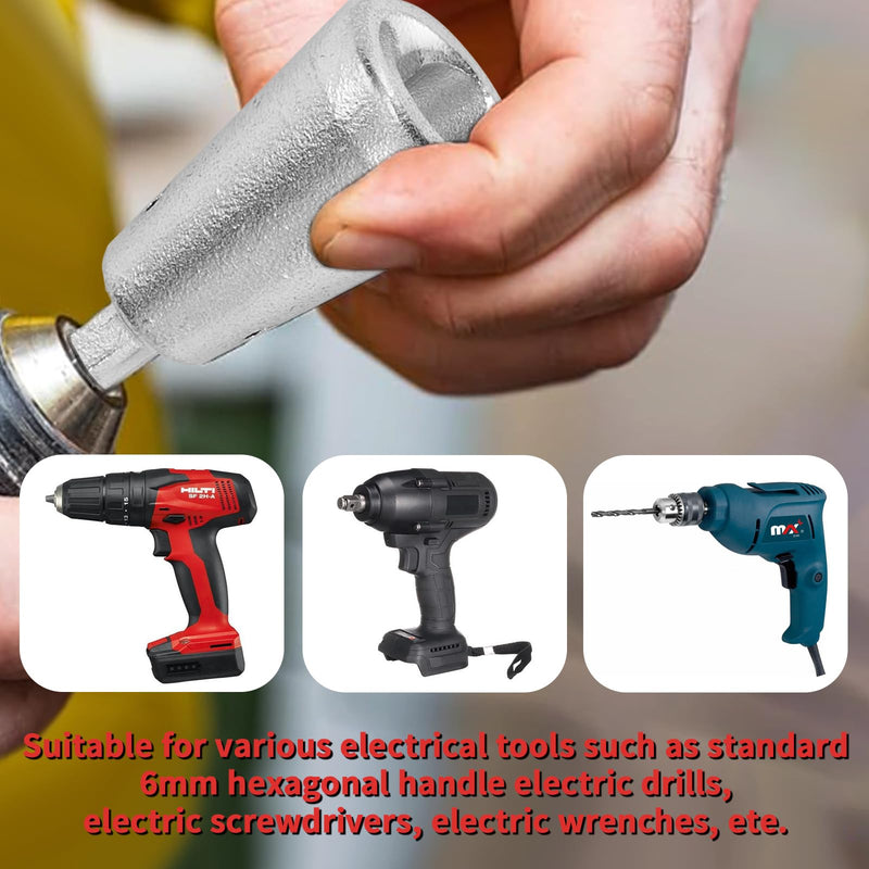 [Australia - AusPower] - Wire Twister Tool for Drill, Drill Wire Twister Wire Connector Wire Twisting Tool, Wire Nut Twister for Electrical Power Drill, Cable Quick Stripping, 2 Pcs Silver, 1 Pc Red 