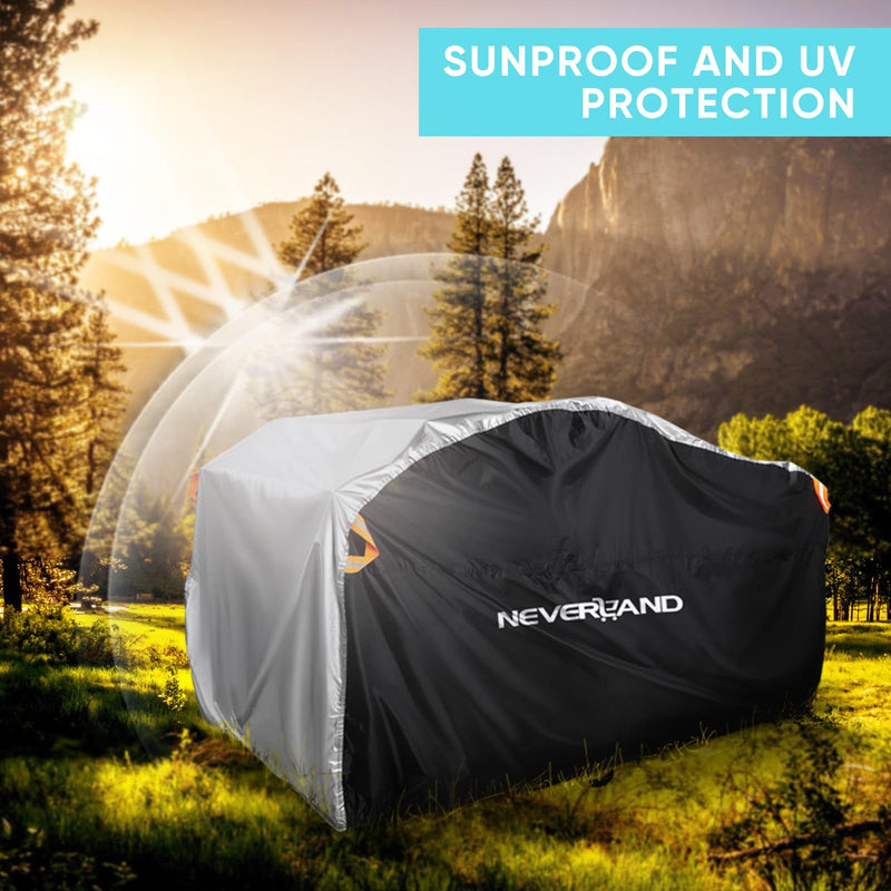 Neverland ATV Cover Waterproof Heavy Duty XL Universal Quad Cover Outdoor Storage Cover 4 Wheeler Rain Cover All Weather for Polaris Sportsman Yamaha Honda Kawasaki Quad Bike XL: Up to 82 Inch