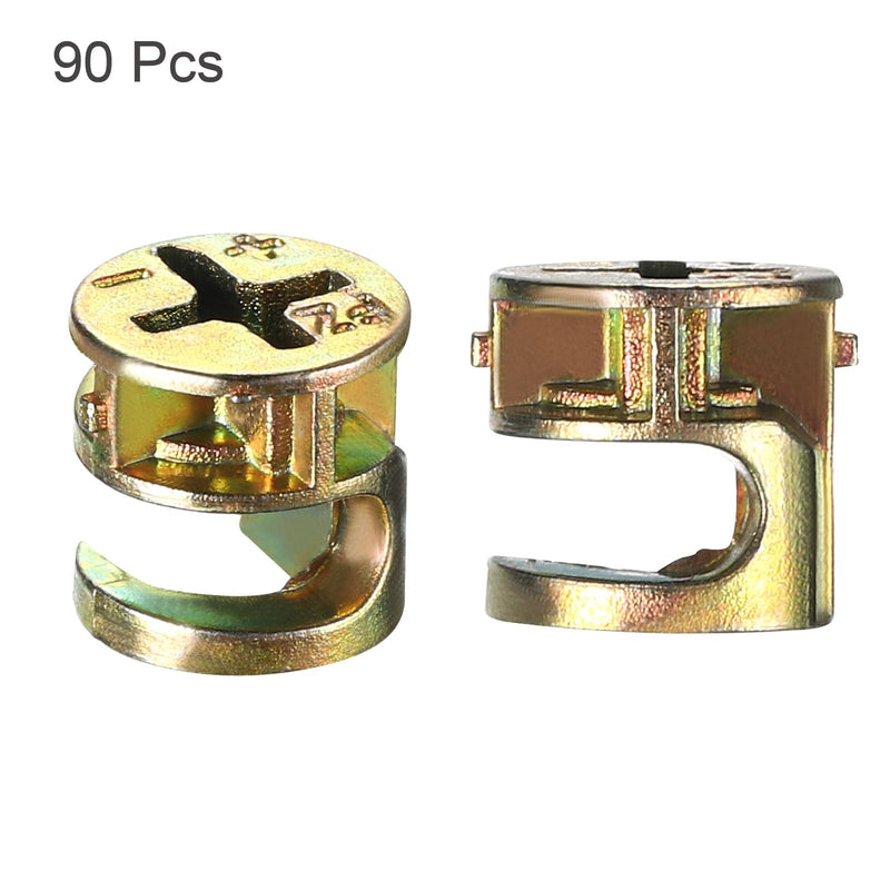 [Australia - AusPower] - uxcell Cam Lock Nut for Furniture, 90pcs 9.35x9.6mm Joint Connector Locking Nuts Furniture Connecting Cam Fittings 90 