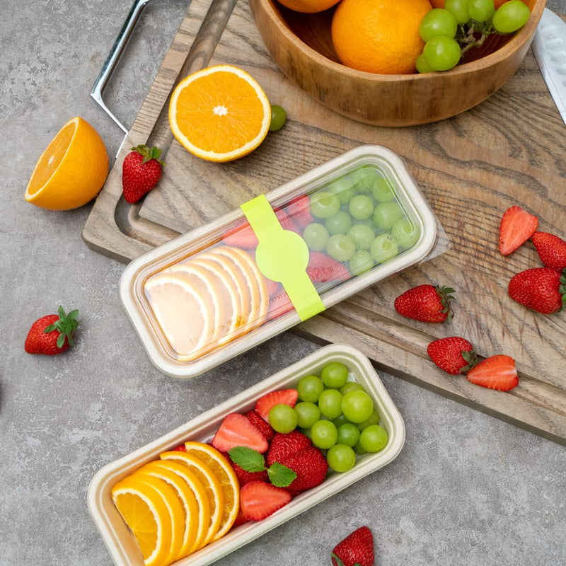 Restaurantware RW Base 12 x 1.5 Inch Packaging Bands 100 Self-Adhering Belly Bands - Disposable Strong Green Paper Label Stickers For Packaging Supplies Keeps Take Out Containers Sealed Eco Green 12 inches x 1.5 inches