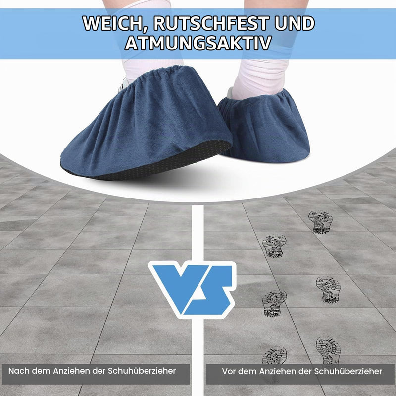 Shoe Covers, 4 Pairs of Thickened Overshoes, Reusable 36-44 | Overshoes, non-slip overshoes, washable guest shoe covers, for most adults, unisex, 4 colors