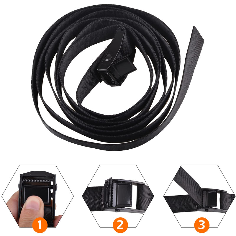 [Australia - AusPower] - TRIWONDER Cinch Tie Down Strap Lashing Straps Heavy Duty Nylon Straps with Cam Buckles for Cargo, Trucks, Boat, Motorcycle,SUP, Kayak, Canoe, Trailer (1m, Black - 4 Pack) 01# Black - 4 Packs 3.3 FT 
