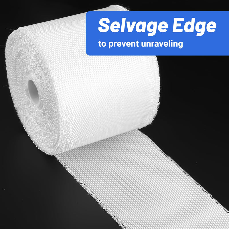 Fiberglass Cloth Tape, 6 oz, 3" Wide x 65.6 yd, Non-Adhesive Woven Fiberglass Insulation Tape for Reinforced Repair, Joints, Seams, Molding