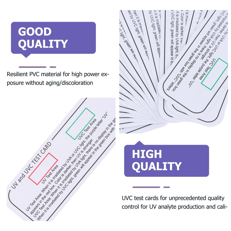 [Australia - AusPower] - Uv Test Cards for Uvc Devices Professional PVC Waterproof Test Strips Color Change Indicator for Uv Calibration and Quality Control 