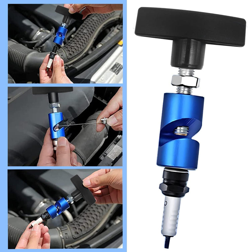 [Australia - AusPower] - ZKTOOL 2 Pieces Lift Support Retaining Clip, Hood Strut Clamp, with Brass Core Protection, Bonnet Stay Clamp and Spark Plug Saddle 2-in-1 Tool, 12mm Spark Plug Spacer Tool, Hood Lift Support Clip 2 Stück 12MM 