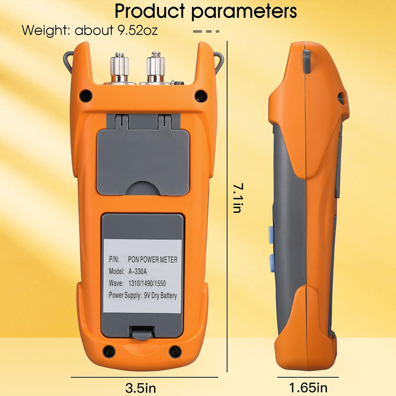 [Australia - AusPower] - A-330A SCAPC FCAPC adapters Fiber Optic PON Optical Power Meter 1310nm 1490nm 1550nm Handheld PON Optical Power Network Detection Online Cable Tester with LED Lighting A-330A 