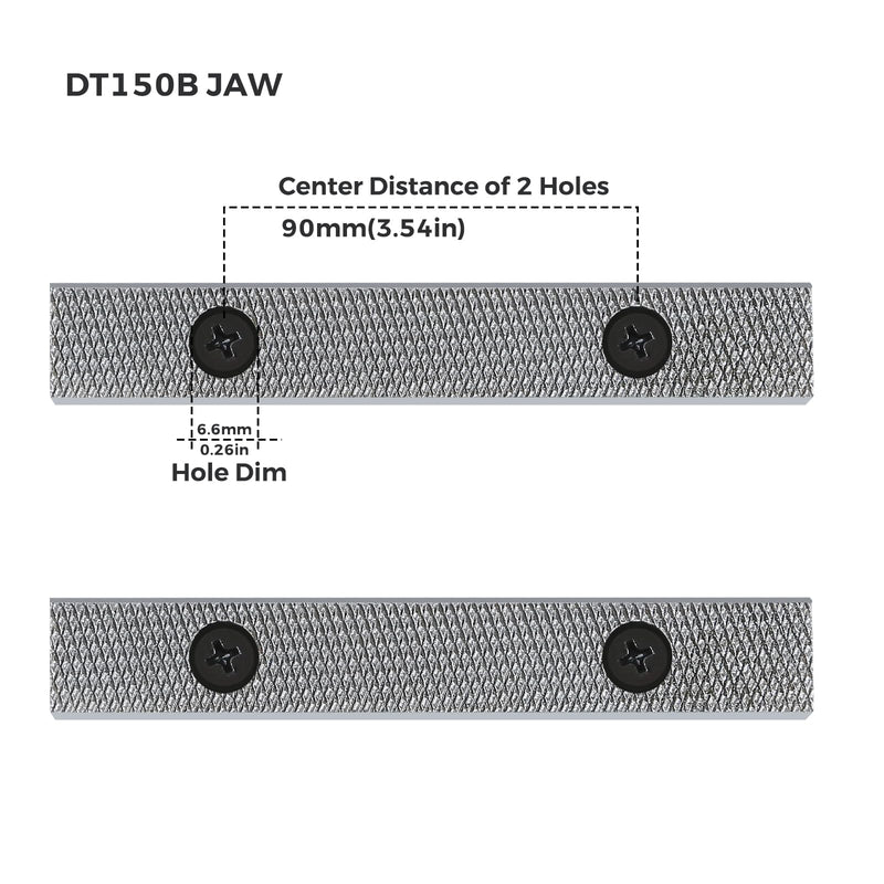 [Australia - AusPower] - Forward 6 Inch Replacement Steel Jaw Plates (1 Pair) and Screws for DT150B Multipurpose Vise 6 Inch-DT150B 
