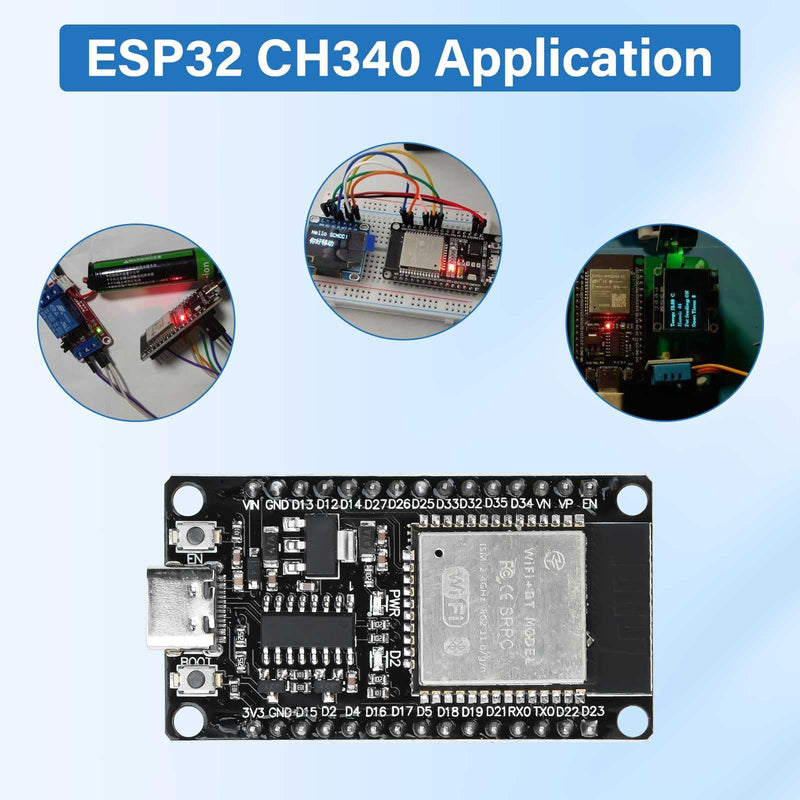 [Australia - AusPower] - diymore 2 Pieces for ESP32 NodeMCU Module USB C for ESP32 Nodemcu Development Board 2.4 GHz WLAN WiFi Bluetooth CH340 Chip 