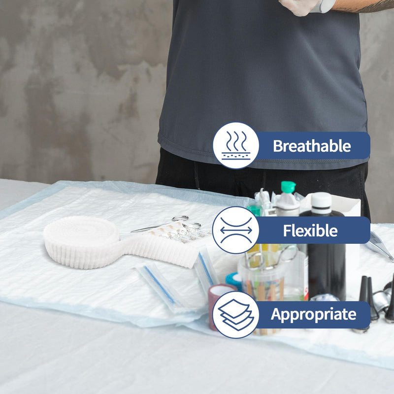 [Australia - AusPower] - 2 Rolls Tubular Bandage, 1 Inch Elastic Net Bandages, Wound Dressing Elastic Mesh Net, Tubular Gauze for Arm Wounds Without The Use of Adhesive Tape 