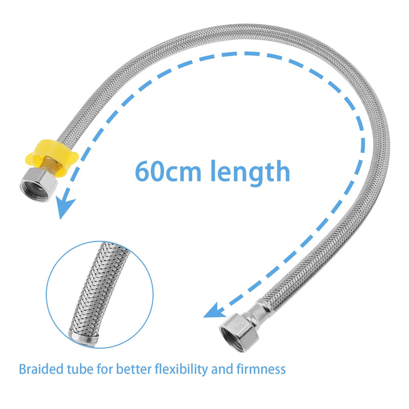 1/2 inch Float Valve, PNXKTXO Water Level Control Float Valve 1/2" to 3/4'' and 1/2'' to 1'' 304 Stainless Steel Fully Automatic Water Level Control Shut Off Valves Hose Connector Style 3