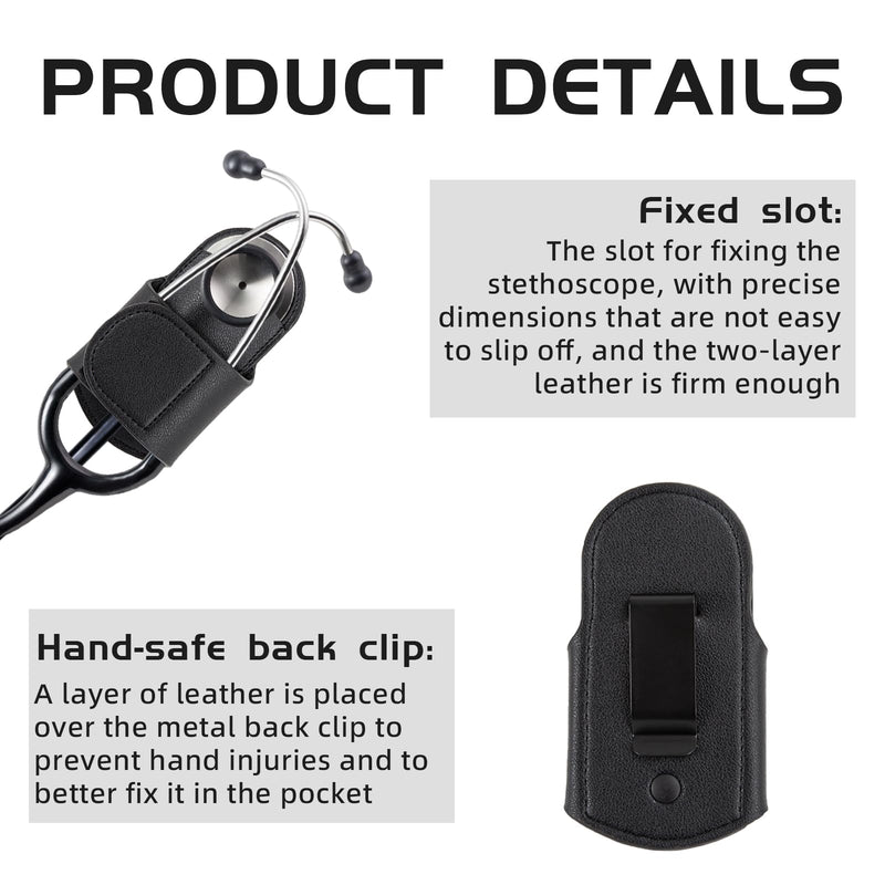 [Australia - AusPower] - Stethoscope Holder Clip, Lightweight Stethoscope Hip Holder & Belt Clip, Portable Holster for Scrubs – Relieves Neck Pain for Doctors, Nurses, EMT, Students – Fits Most Stethoscopes 
