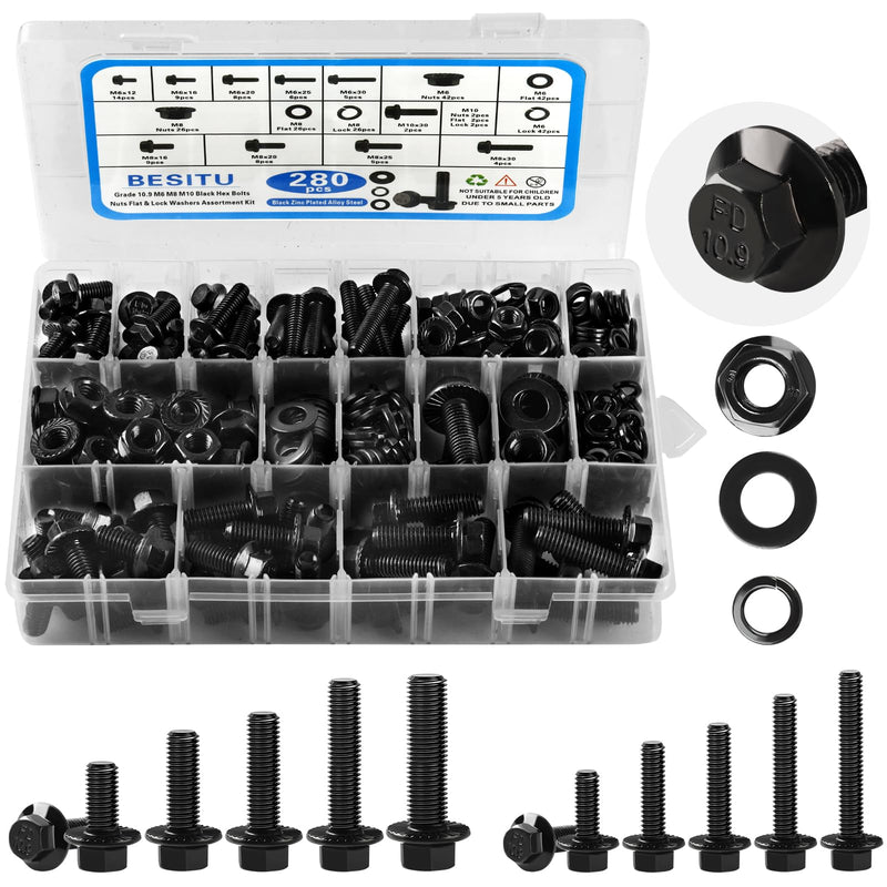 [Australia - AusPower] - 720Pcs Machine Screw Assortment Kit and 280Pcs Metric Flange Bolt Assortment 