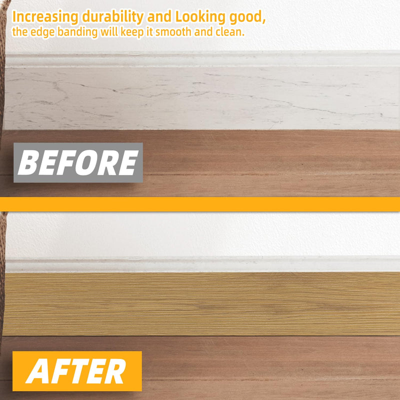 [Australia - AusPower] - Oak Wallpaper, 2.4 inch X 15ft Self Adhesive Wood Grain Repair Tape Oak Repair Patch for Tables, Chairs, Baseboards, Doors, Windows, Floors, Handicraft DIY. 2.4"x 15ft 
