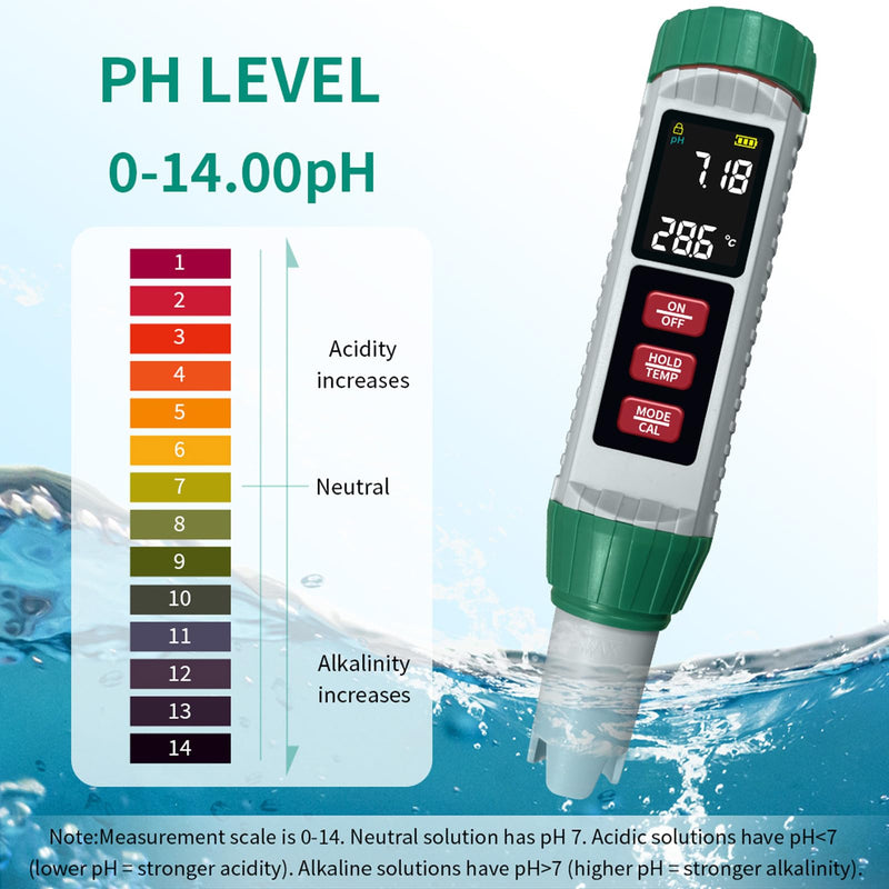 [Australia - AusPower] - Digital Salinity Tester Refractometer Aquarium Salt Tester 6 in 1 Pool Saltwater Tester for Measuring Salinity PPM/PPT, PH, TDS, EC, Temp., Salt Tester for Swimming Pool Hydroponic Marine Aquaculture 
