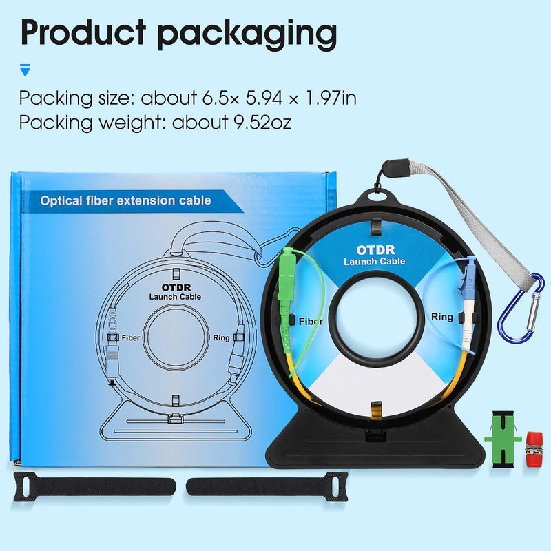 [Australia - AusPower] - SCAPC-LCUPC 1000M OTDR Launch Cable Box Extension Cord Single Mode Fiber Optic Cable for Fiber Tester 