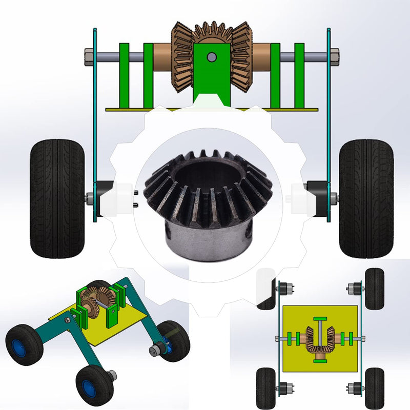[Australia - AusPower] - 2Pcs Bevel Gear Tapered Bevel Pinion Gear Bevel Gears 1.5 Module for Hardware Mechanical Rotation (20T 16mm Hole) 20T 16mm Hole 