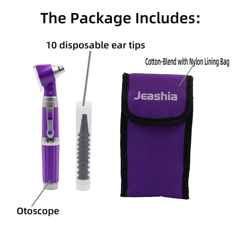 [Australia - AusPower] - Otoscope - Ear Infection Detector with Light, Compact Handle Design for Kids/Adults, Clinical & Pet Use (Purple) PURPLE 