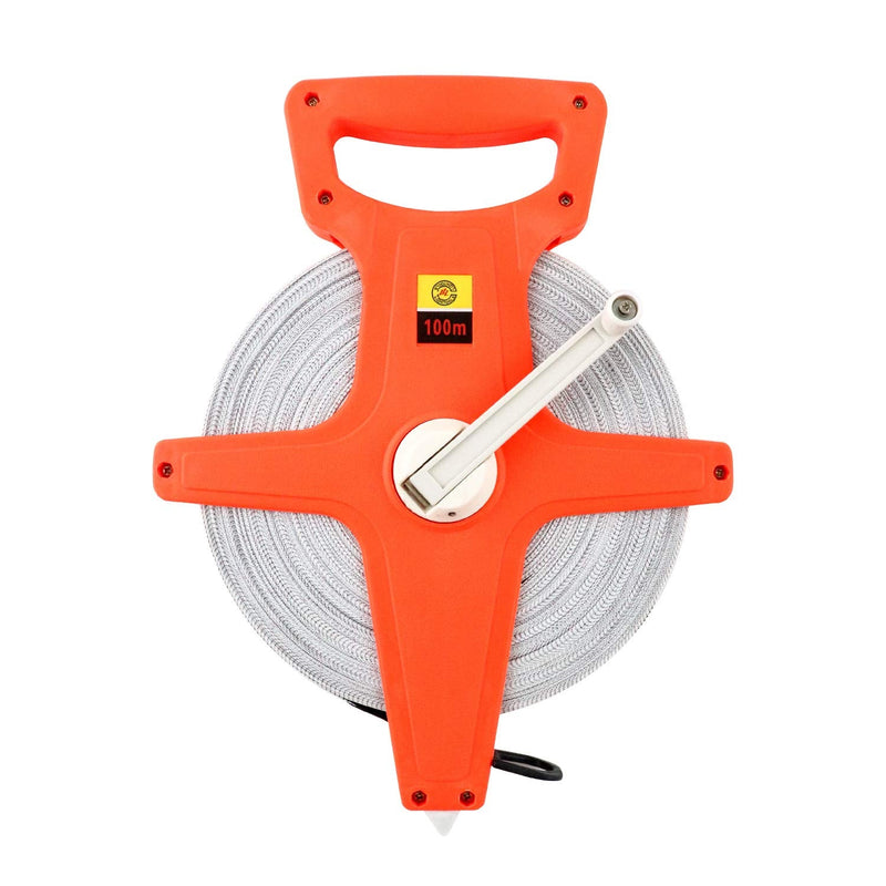 QWORK Fibreglass Tape Measure 100 m / 330 FT, Double-Sided
