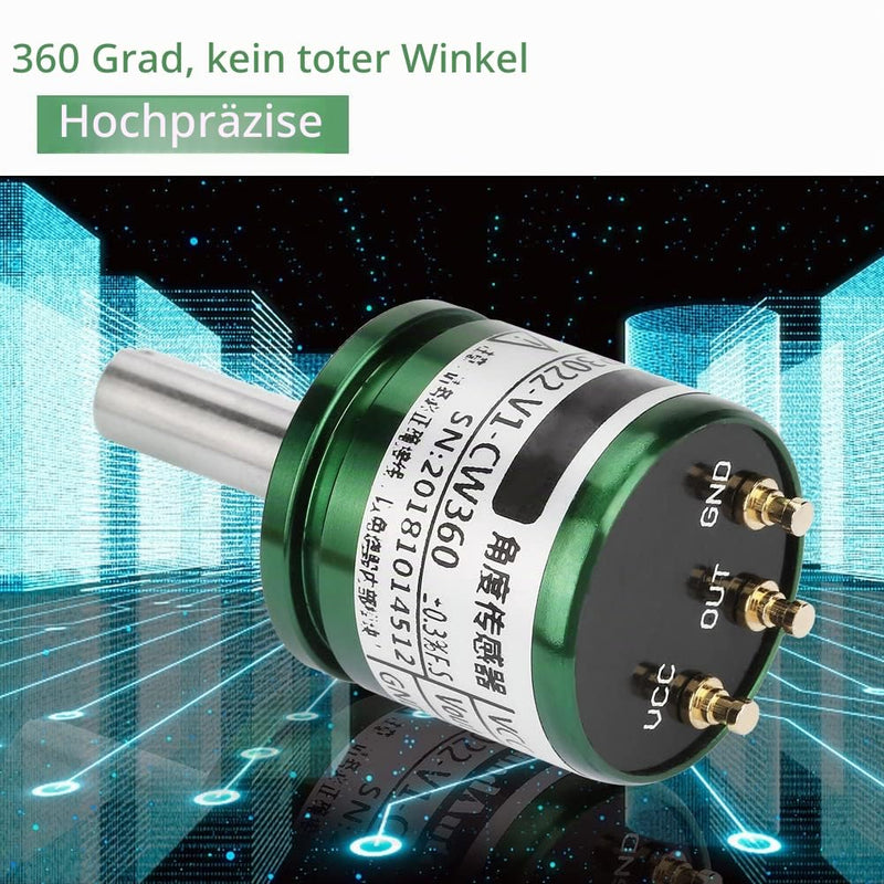 Rotatable Hall Sensor, Rotating Hall Angle Sensor 0-360 Degrees 0.088° Resolution, 12 Bit Rotating Hall Sensor Hall Effect Sensors, Hall Effect Position Sensor, 0-5V Output Full Circle