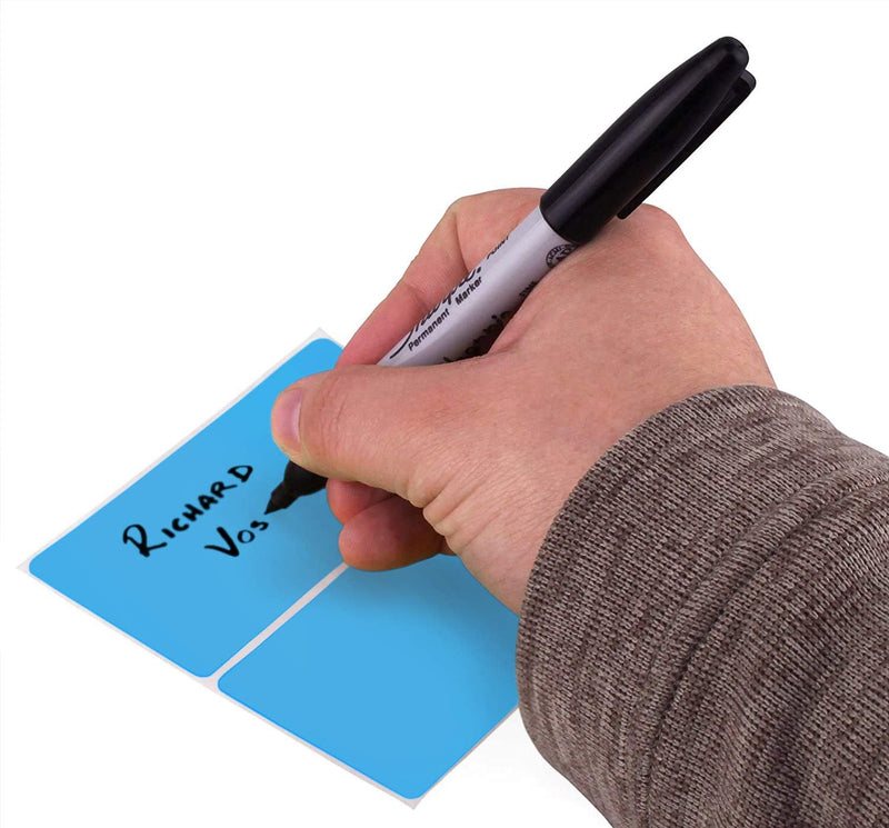 ChromaLabel 2 x 4 inch Permanent Color Code Rectangle Labels, 250 Stickers per Roll, Light Blue