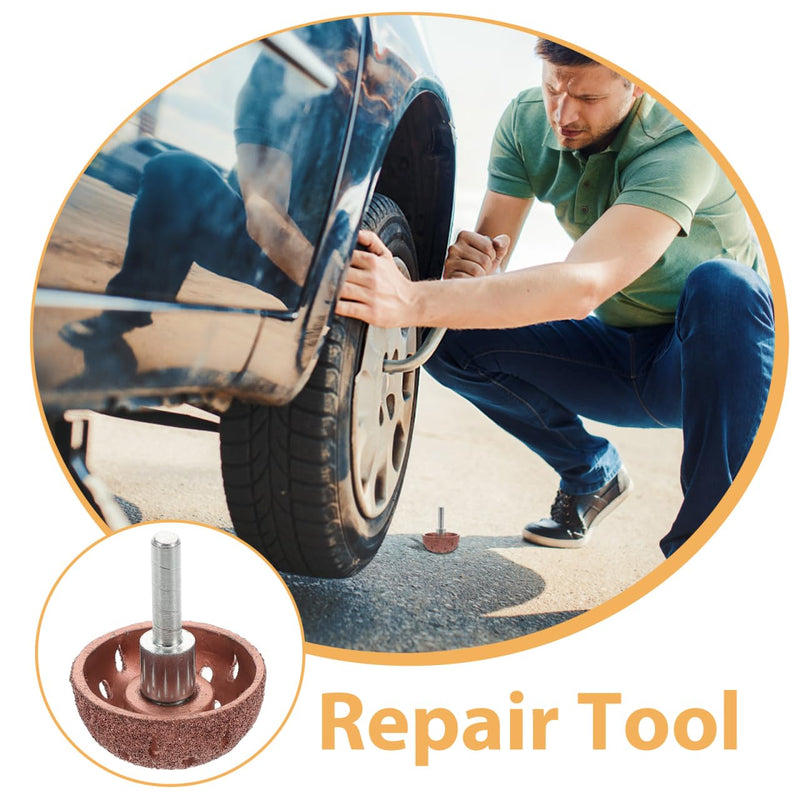 STOBAZA Tyre Repair Tool Grinding Head for Car Tyres Tyre Repair Rasp for Precise Grinding and Polishing Versatile Tyre Polisher for Quick Maintenance 1 Polishing Head 1.97 x 1.57 x 1.57 Inches