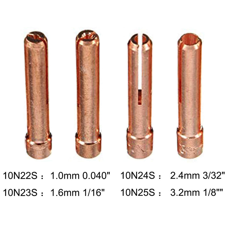 Zinger TIG Welding Torch Stubby Gas Lens #10 Glass Cup Kit for WP-17/18/26 | 63PCS TIG Torch Kit Tig Welding Accessories Alumina Nozzle Collets Body Stubby Gas Lens #10 Glass Cup for WP-17/18/26 Torches