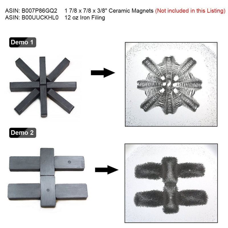 [Australia - AusPower] - 12 oz Fine Iron Filings Magnetic Iron Powder for Magnet Education and School Projects - Discover The World of Magnetics & See Magnetic Lines of This Unseen Force & More (One Pack) 1 Piece 
