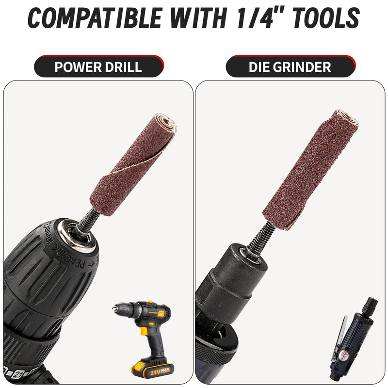 [Australia - AusPower] - 68Pcs Spiral and Cartridge Rolls Port and Polish Kit Assorted Grit, Mini Sanding Cone Engine Porting Assortment Kit with 1/4 inch Shank, Abrasive Head Porting Tools for Polishing, Rust Removal 