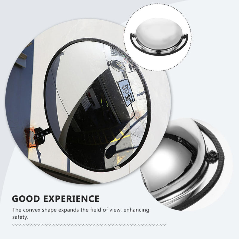[Australia - AusPower] - CLISPEED Convex Security Corner Mirror 12 Inch Acrylic Bubble Half Dome Mirror with Black Rim for Driveway Warehouse Office Parking Garage 180 degree 