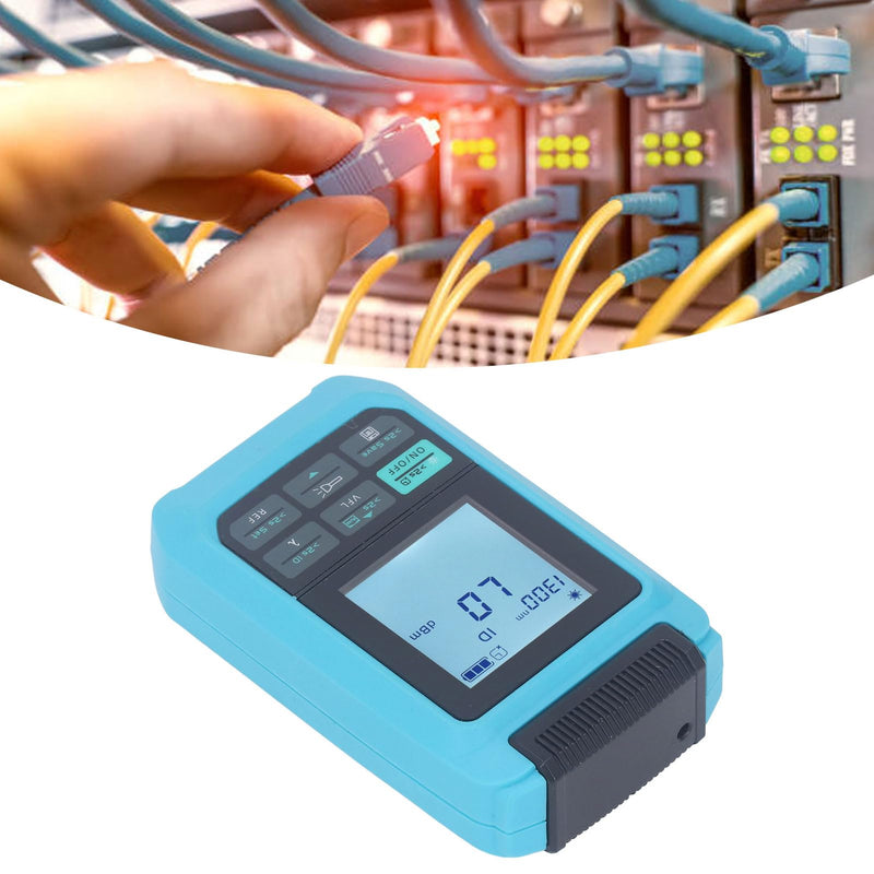 [Australia - AusPower] - Rechargeable Optical Fiber Power Meter -70 ~ +3dBm, 4 in 1 Universal Interface, Flashlight Function, Automatic Power Off, Wavelength Memory, Supports RJ45 Testing for Fiber Optic 