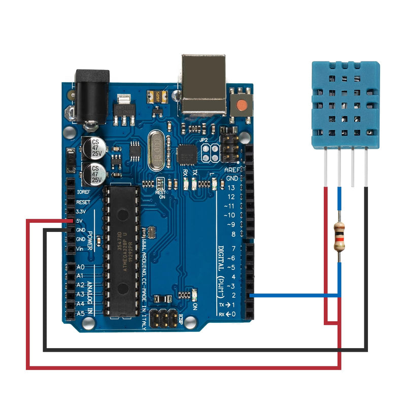 [Australia - AusPower] - 5pcs D-HT11 Sensors 16x12.6x6mm D-HT11 Temperature Humidity Sensor for 5V 3.3V Microcontrollers Compatible with A-rduino Electronic Module 