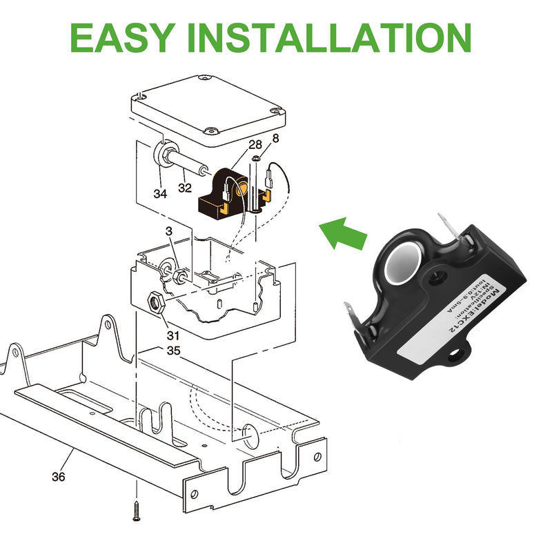 10L0L Golf Cart Inductive Throttle Sensor for EZGO TXT Medalist Electric 1994 & Up Golf Carts Replaces 25854G01 25854-G01