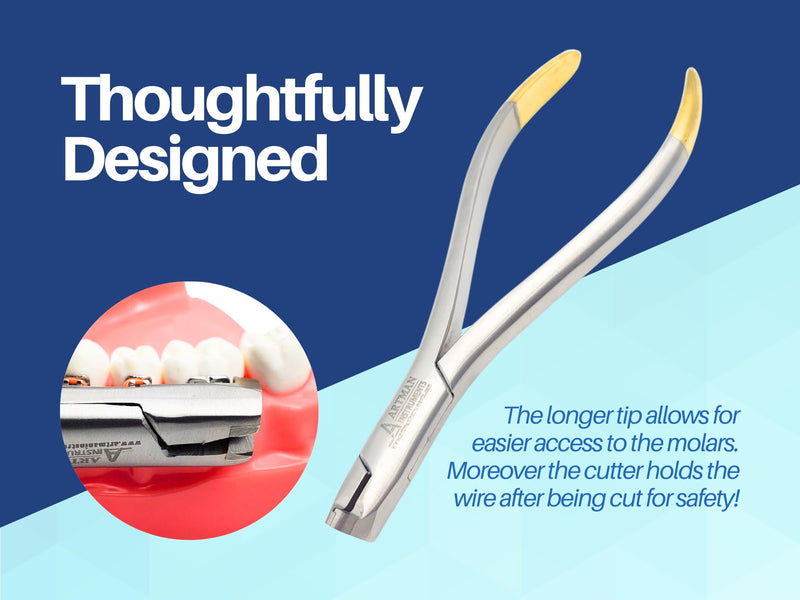 [Australia - AusPower] - ARTMAN INSTRUMENTS Braces Wire Cutter Orthodontic Distal End Cutter Large Handle Tungsten Carbide Inserts with Safety Hold 