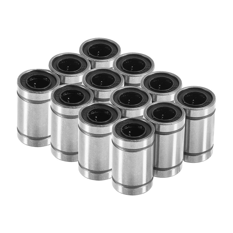 [Australia - AusPower] - 12PCS LM8UU Linear Ball Bearings, 8mm Bore Dia Linear Motion Bushing with Double Side Rubber Seal Great for CNC Machine 3D Printer 12 