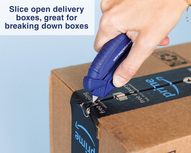 [Australia - AusPower] - Zibra Open-It! All-In-One Multi Tool with Heavy-Duty Scissors, Box Cutter, Screwdriver, and Package Opener, Blue 