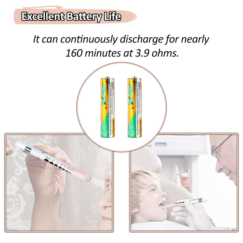 [Australia - AusPower] - Pen Light for Nurses, 3 Pack Medical Pen Lights with Pupil Gauge for Doctor Nurse Student with Baked Porcelain Finishing Aluminum Alloy Body Penlights,White Light Led,6 AAA Powerful Batteries Gradient Blue + Gradient Yellow + Gradient Pink 