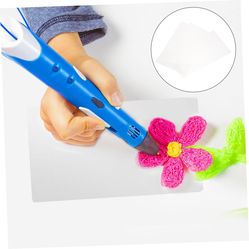 [Australia - AusPower] - EXCEART 10pcs Transparent Drawing Board 3D Pen Pad 3D Pen Stencils 3D Printer Pen Mat 3dpen Pad 3 Accessories Drawing Paper for Kids Plastic Basic Template PVC Album White Canvas Child 