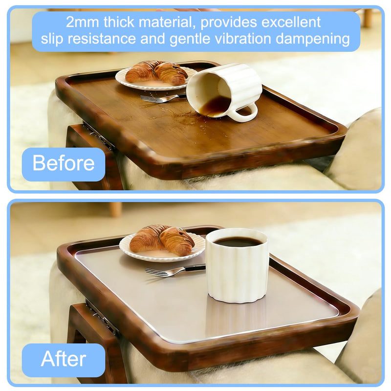 Anti Slip Mat, Non Slip Pad - 10x7.5 Inch Clear Reusable Rubber Desk Mat, Dishwasher Safe with Micro-Suction for Furniture, Guitar, Walker & Pet Safety 10 in x 7.5 in